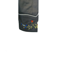 Women's Grey Floral Bouquet Embroidered Western Shirt by Rockmount Ranch Wear with floral embroidery and snaps