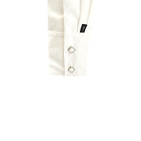 Women's Classic Pima Cotton Solid White Western Shirt by Rockmount Ranch Wear with diamond snaps