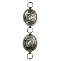 Sunwest Silver Oval Concho Belt Small by Rockmount Ranch Wear, silver oval conchos on a belt
