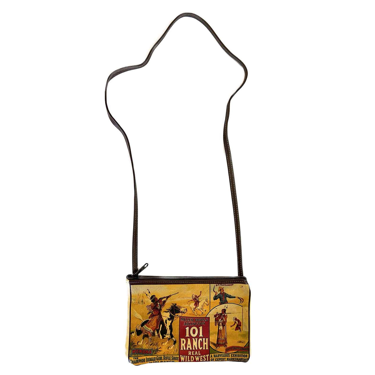 Wild West Show 101 Ranch Leather Western Purse by Rockmount Ranch Wear, handmade genuine leather with Comanche artwork