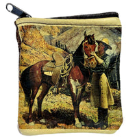 Cowgirl Split Skirt Leather Western Coin Purse by Rockmount Ranch Wear, genuine leather with signature artwork
