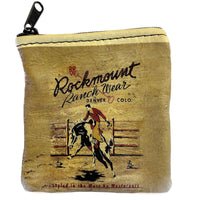 Rockmount Bronc Leather Western Coin Purse with Brown Back by Rockmount Ranch Wear, leather coin purse