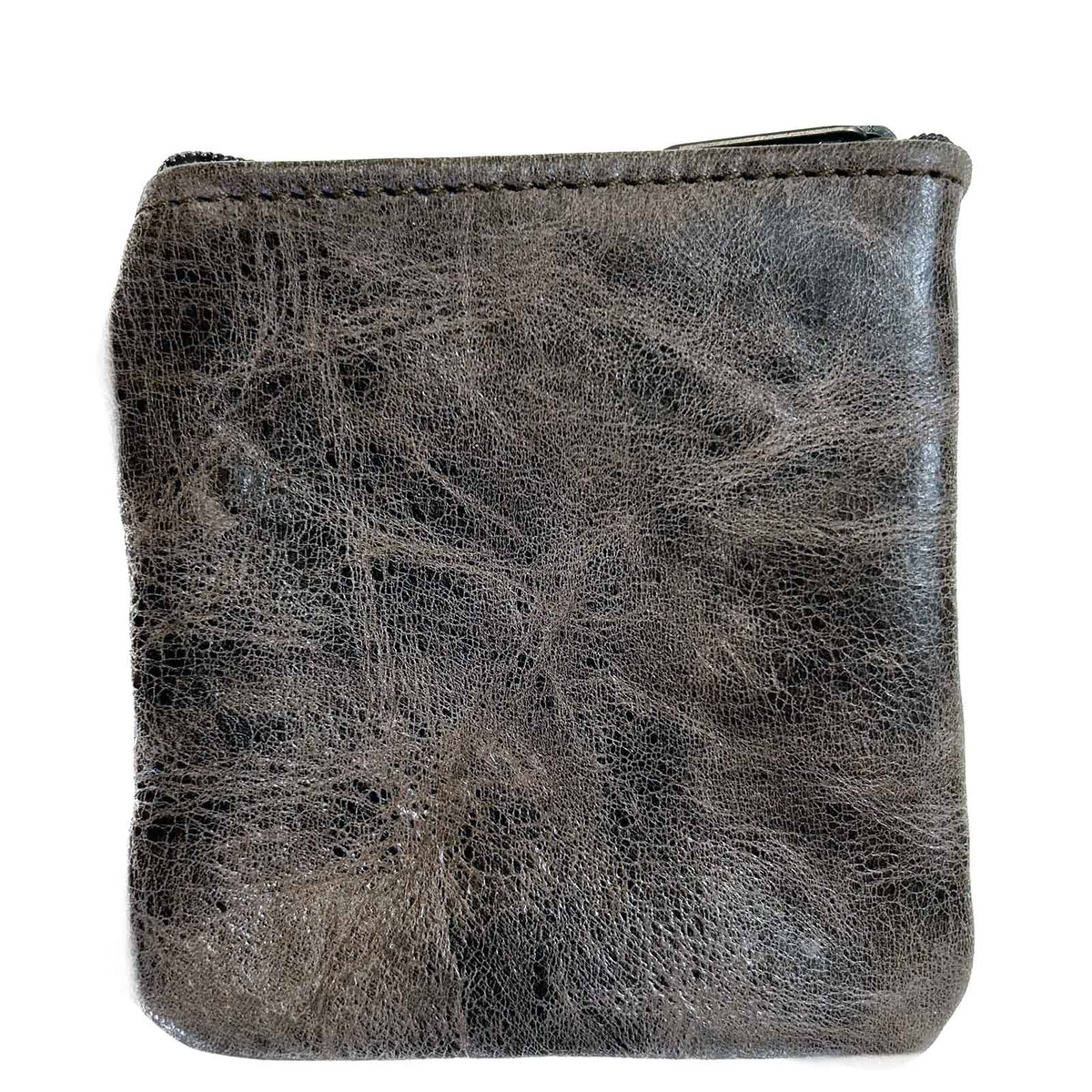 Vintage Indian Chief Leather Western Coin Purse by Rockmount Ranch Wear in textured black leather