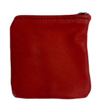 Leather Western Route 66 Coin Purse by Rockmount Ranch Wear in red genuine leather, 4 inch x 4 inch