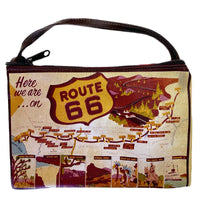 Route 66 Leather Western Purse in Red by Rockmount Ranch Wear, genuine leather with signature artwork