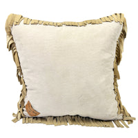 Rockmount Vintage Chief Leather Fringe Western Pillow by Rockmount Ranch Wear with genuine leather fringe