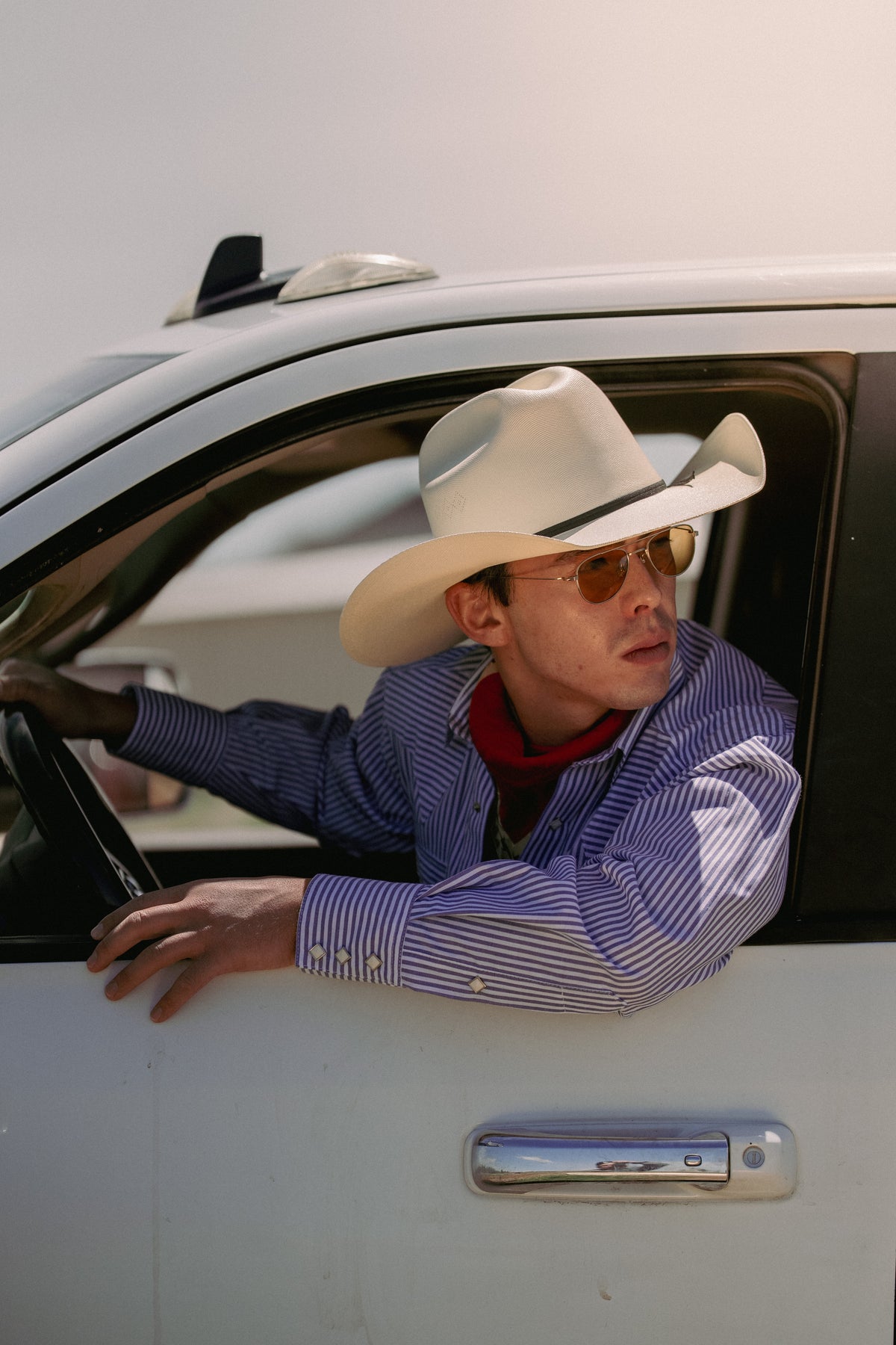 Men's Fine Navy Stripe Western Shirt by Rockmount Ranch Wear with sawtooth pocket design and snap closures
