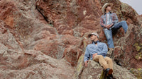 Men's Premium Flannel Jacquard Western Shirt in Black, Red and Blue by Rockmount Ranch Wear with sawtooth pocket