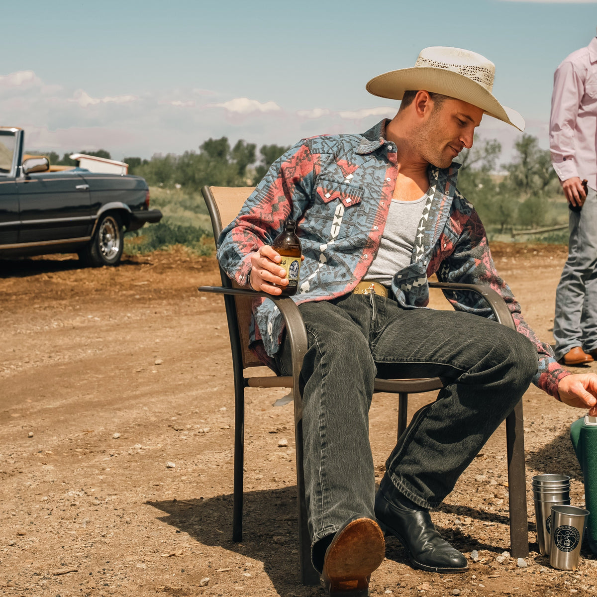 Men's Premium Flannel Jacquard Western Shirt Rockmount Ranch Wear in black red and blue with sawtooth pocket
