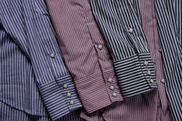 Men's Fine Navy Stripe Western Shirt Rockmount Ranch Wear with sawtooth pocket design and snap closures