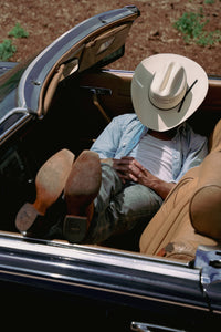Bangora Vented Straw Cowboy Hat by Rockmount Ranch Wear with 4 inch brim and 6 inch crown