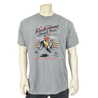 Men's Charcoal Rockmount Bronc 100 Cotton Western T-Shirt by Rockmount Ranch Wear with Bronc logo graphic