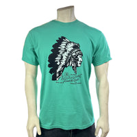 Men's Green 100 Cotton Chief Western T-Shirt by Rockmount Ranch Wear, vintage graphic print, short sleeve