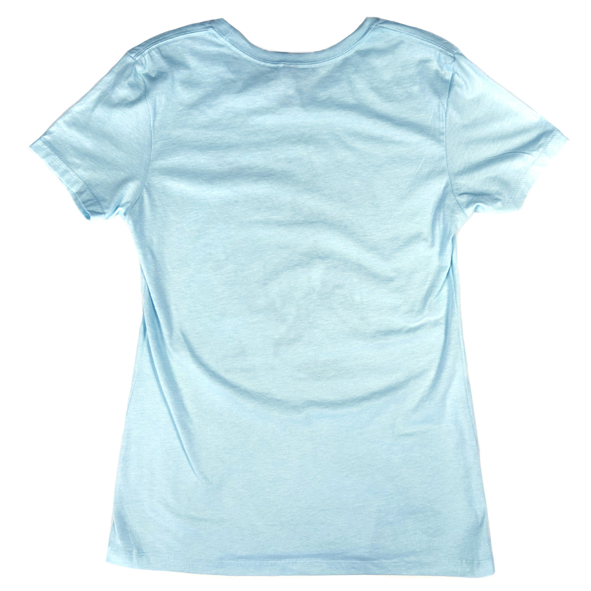 Women's Aqua Rockmount Bronc Western T-Shirt by Rockmount Ranch Wear in light blue cotton blend tee