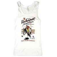 Women's Rockmount White Bronc 100 Cotton Western Tank Top by Rockmount Ranch Wear with ribbed cotton and graphic print