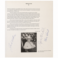 Western Shirts book by Rockmount Ranch Wear, dedication page with signed portrait and handwritten notes