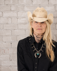 Women's Vintage Black-on-Black Tooling Embroidered Western Shirt by Rockmount Ranch Wear with floral embroidery