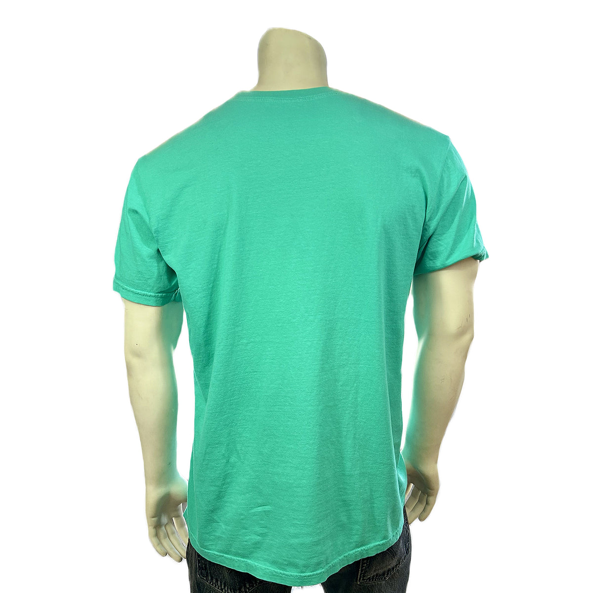Men's Green 100 Cotton Chief Western T-Shirt by Rockmount Ranch Wear, preshrunk cotton tee in solid green