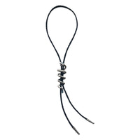 Silver Rattlesnake with Turquoise Enamel Western Bolo Tie by Rockmount Ranch Wear with leatherette cord