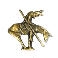 Brass End of Trail Western Bolo Tie by Rockmount Ranch Wear with brass bolo tie tip and leatherette cord