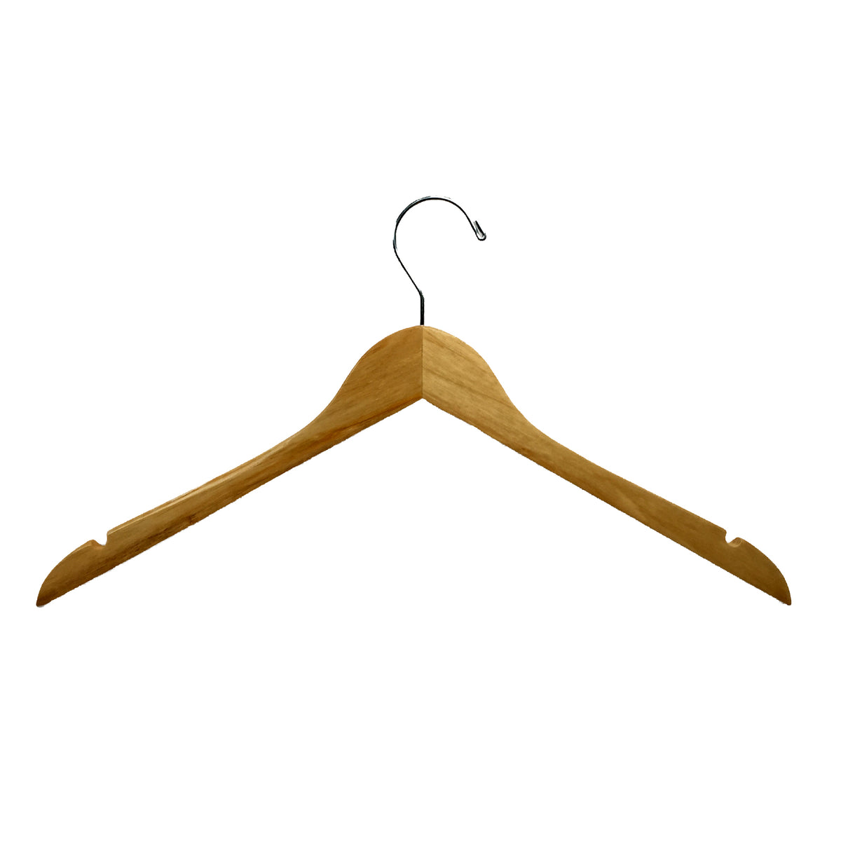 Rockmount Ranch Wear Natural Wood Hanger with precision routed notches and a swivel metal loop